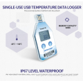 Waterproof Alarm single-use LCD Temperature Data Logger